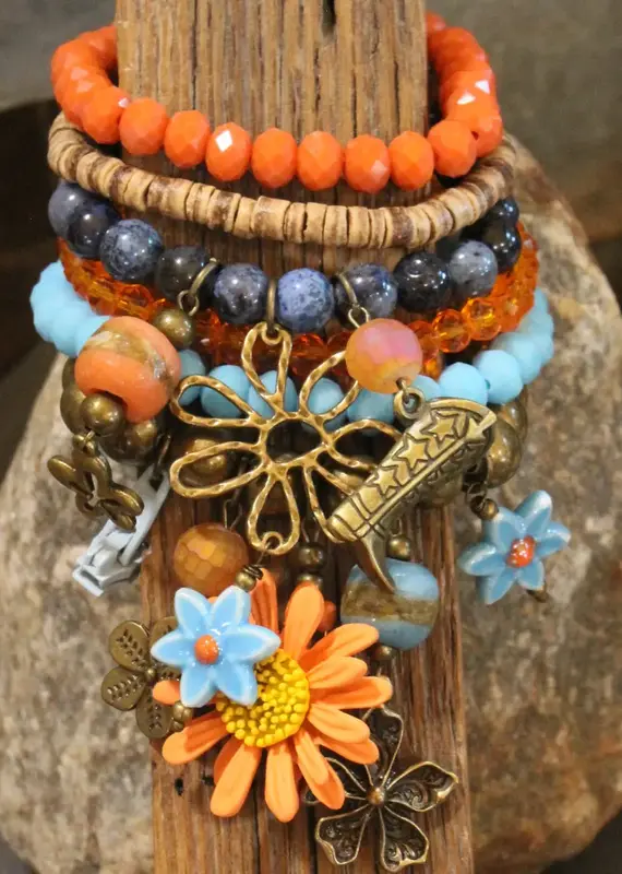 Baby's Got Her Blue Jeans On Charm'd Bracelet Set