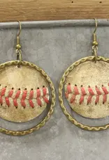 Batter Up Baseball Dangle Earrings