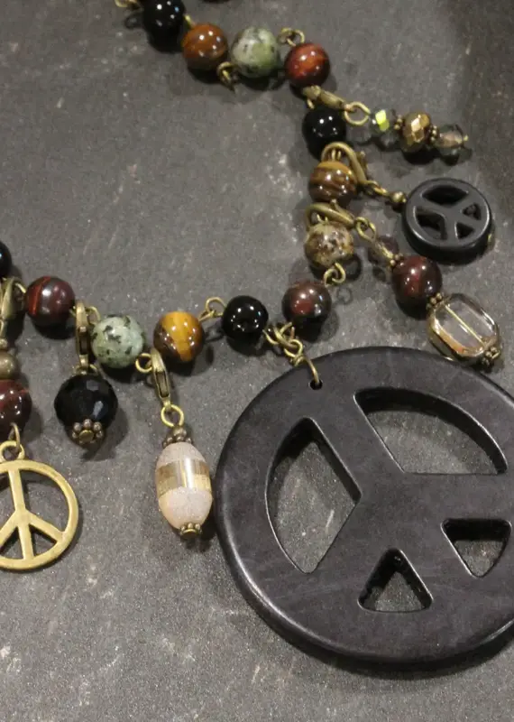Classy Peace Layered Necklace