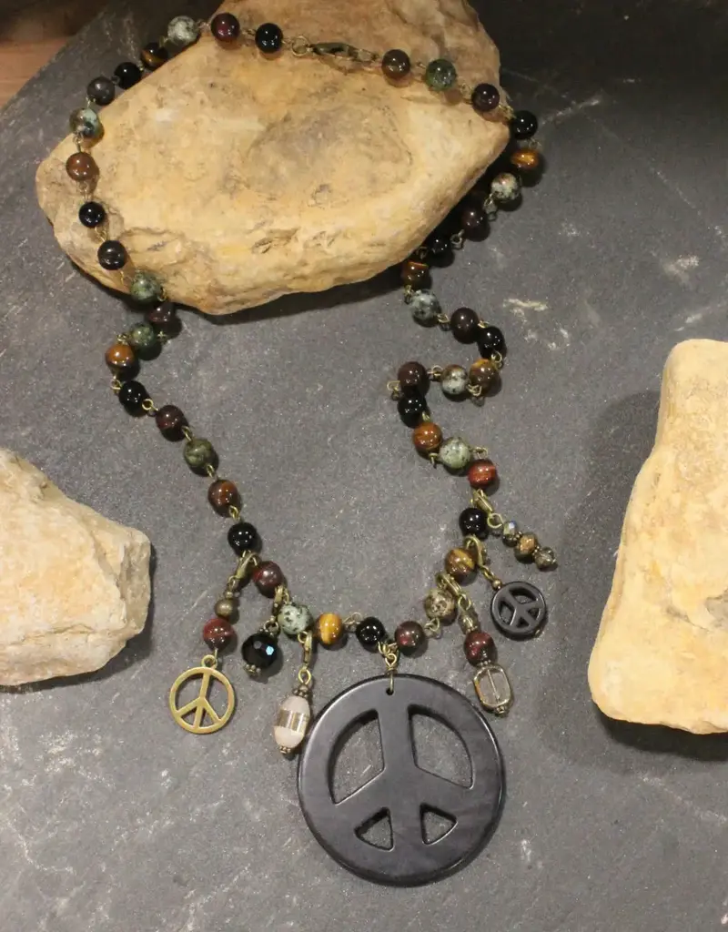 Classy Peace Layered Necklace