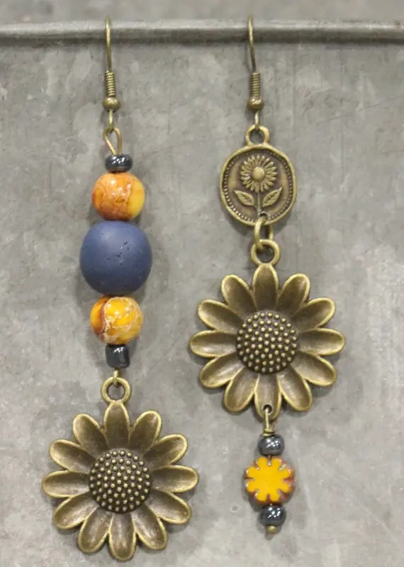 Fields of Sunflowers Dangle Earrings