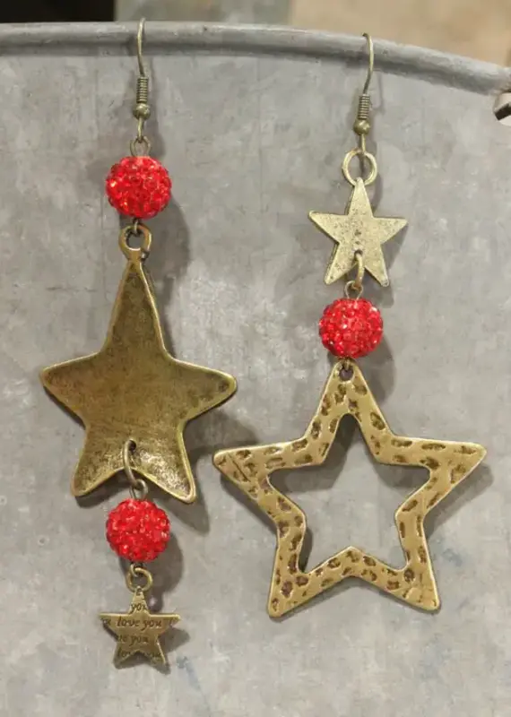 In God We Trust Golden Dangle Earrings