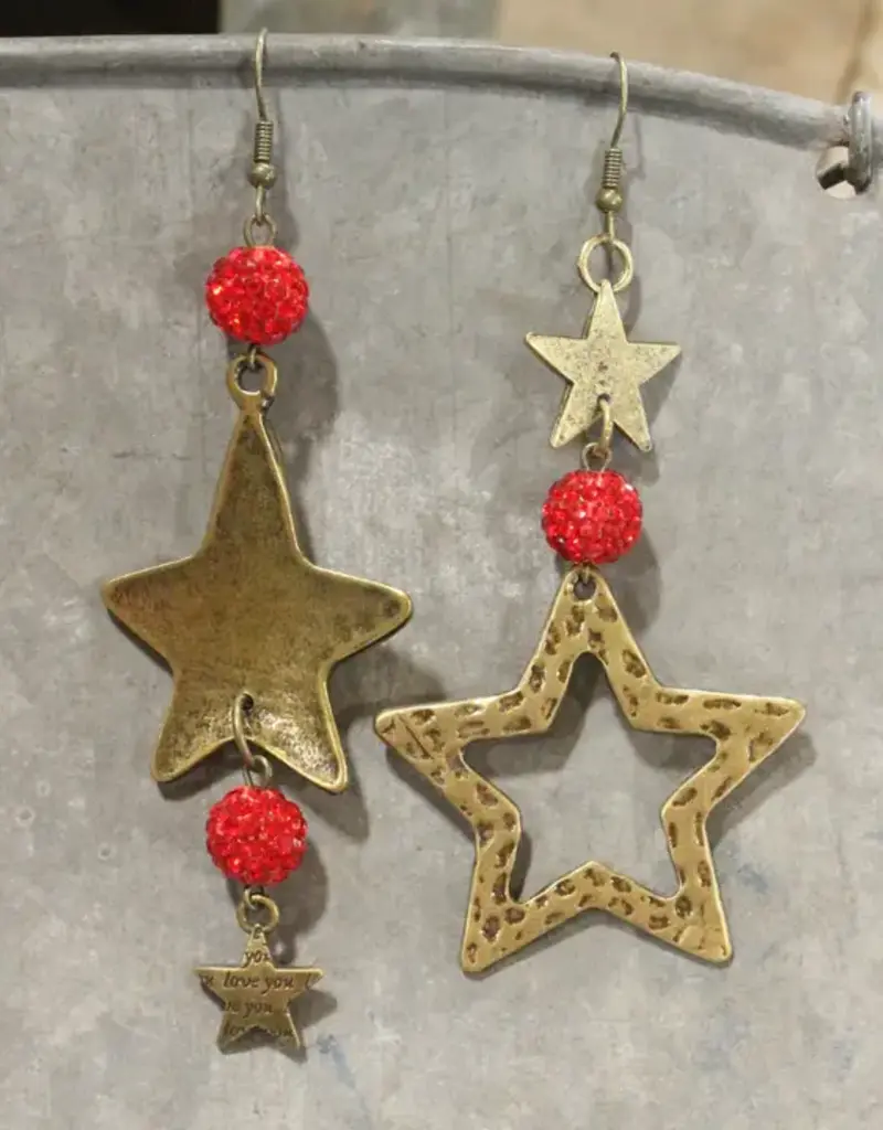 In God We Trust Golden Dangle Earrings