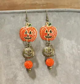 Jack-O-Lantern Diva's Dangle Earrings