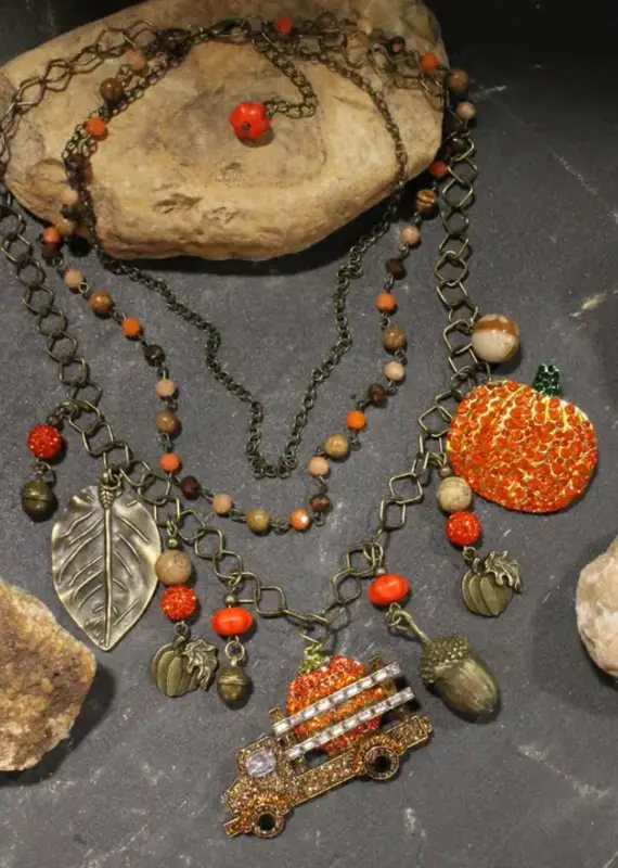Picking Pumpkins Charm'd Necklace