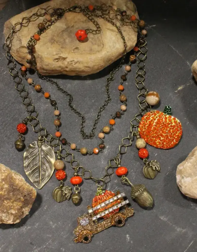 Picking Pumpkins Charm'd Necklace
