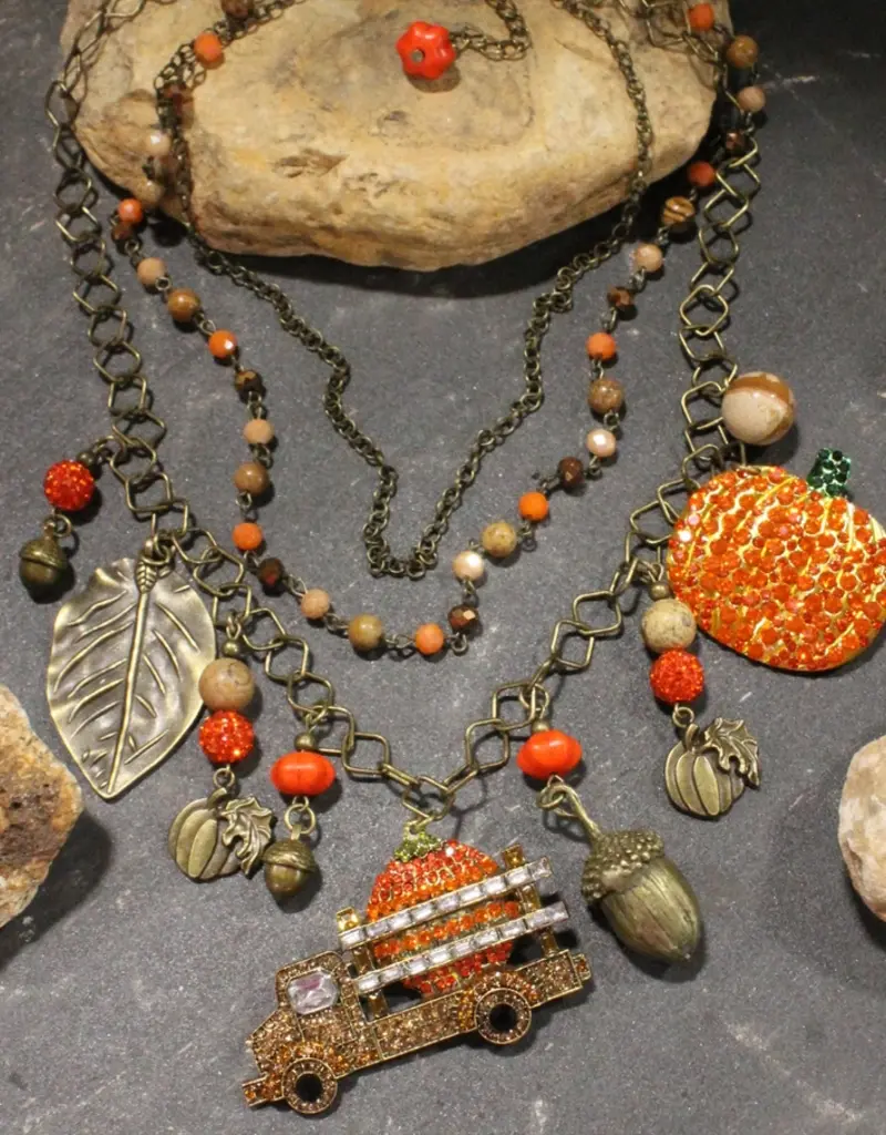 Picking Pumpkins Charm'd Necklace