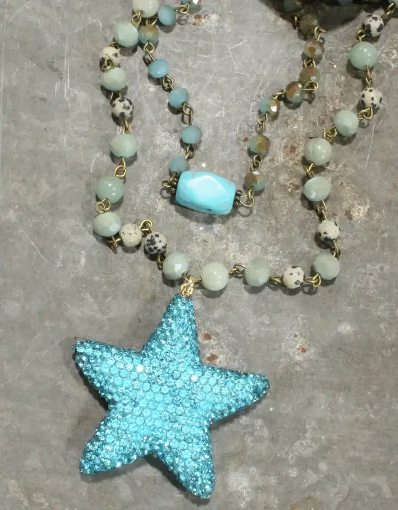 Sparkling Star Turquoise Layered Necklace