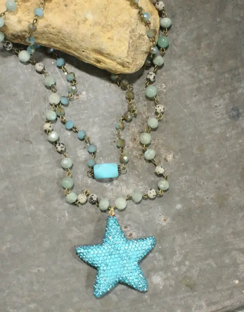 Sparkling Star Turquoise Layered Necklace