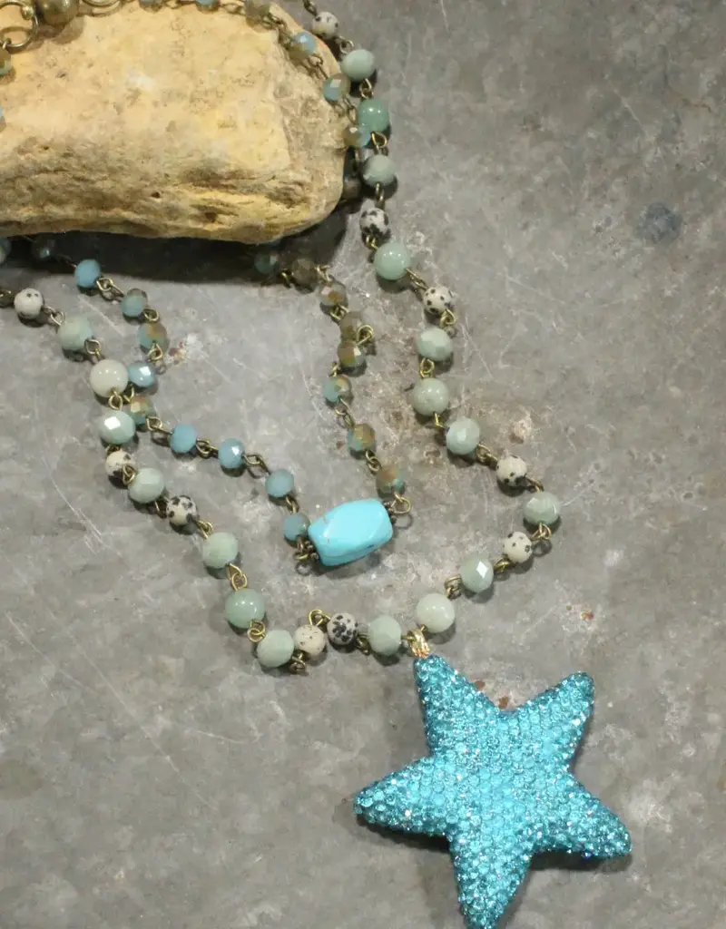 Sparkling Star Turquoise Layered Necklace