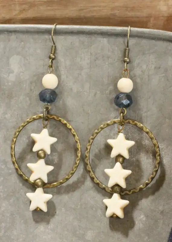 Stars in the Night Sky Dangle Drop Earrings