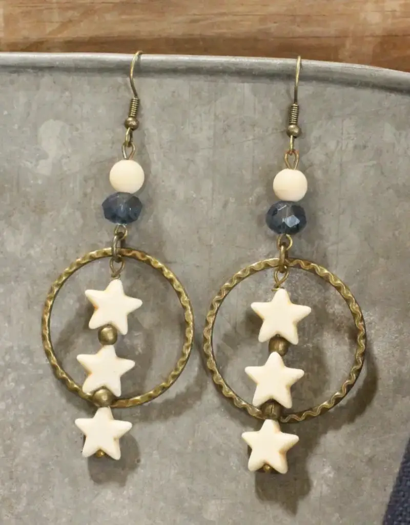 Stars in the Night Sky Dangle Drop Earrings