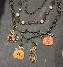 Vining Pumpkin Patch Charm'd Necklace