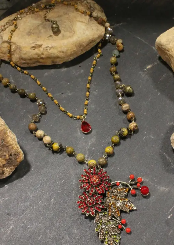 Warm Colors of Fall Charm'd Necklace