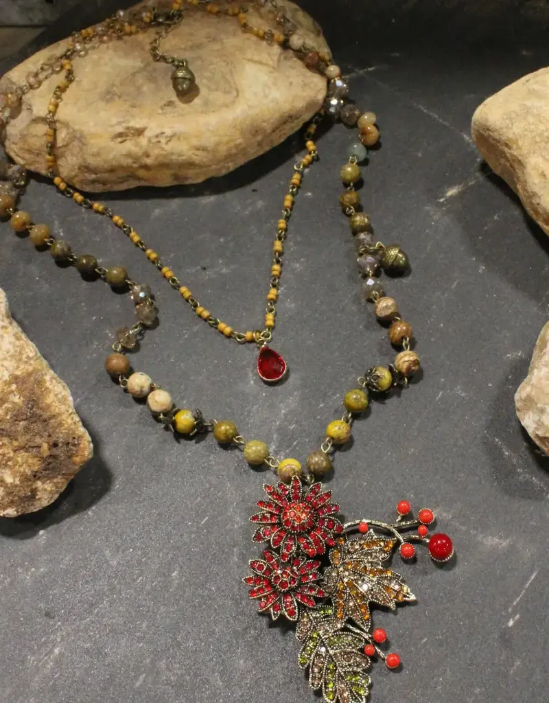 Warm Colors of Fall Charm'd Necklace