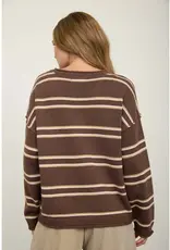 Elaine Exposed Seam Striped Knit Sweater