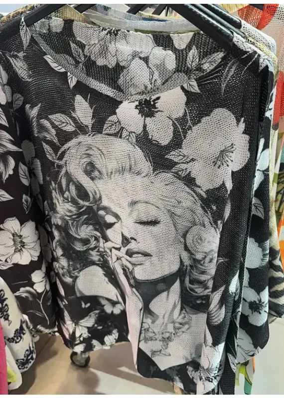 Marilyn Knit Printed Sweater - Made In Italy - ONE SIZE