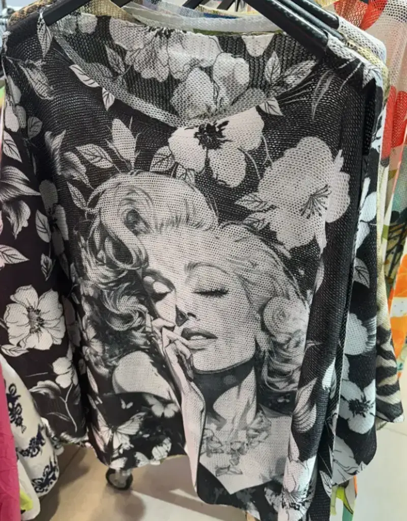 Marilyn Knit Printed Sweater - Made In Italy - ONE SIZE