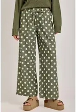 Laura Relaxed Wide Leg Soft Polka Dot Drawstring Pant
