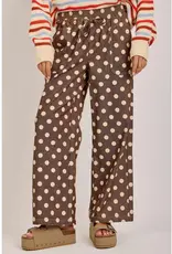 Laura Relaxed Wide Leg Soft Polka Dot Drawstring Pant