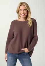 Heavenly-Luxe Cable Knit Detail Dolman Sweater
