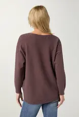 Heavenly-Luxe Cable Knit Detail Dolman Sweater