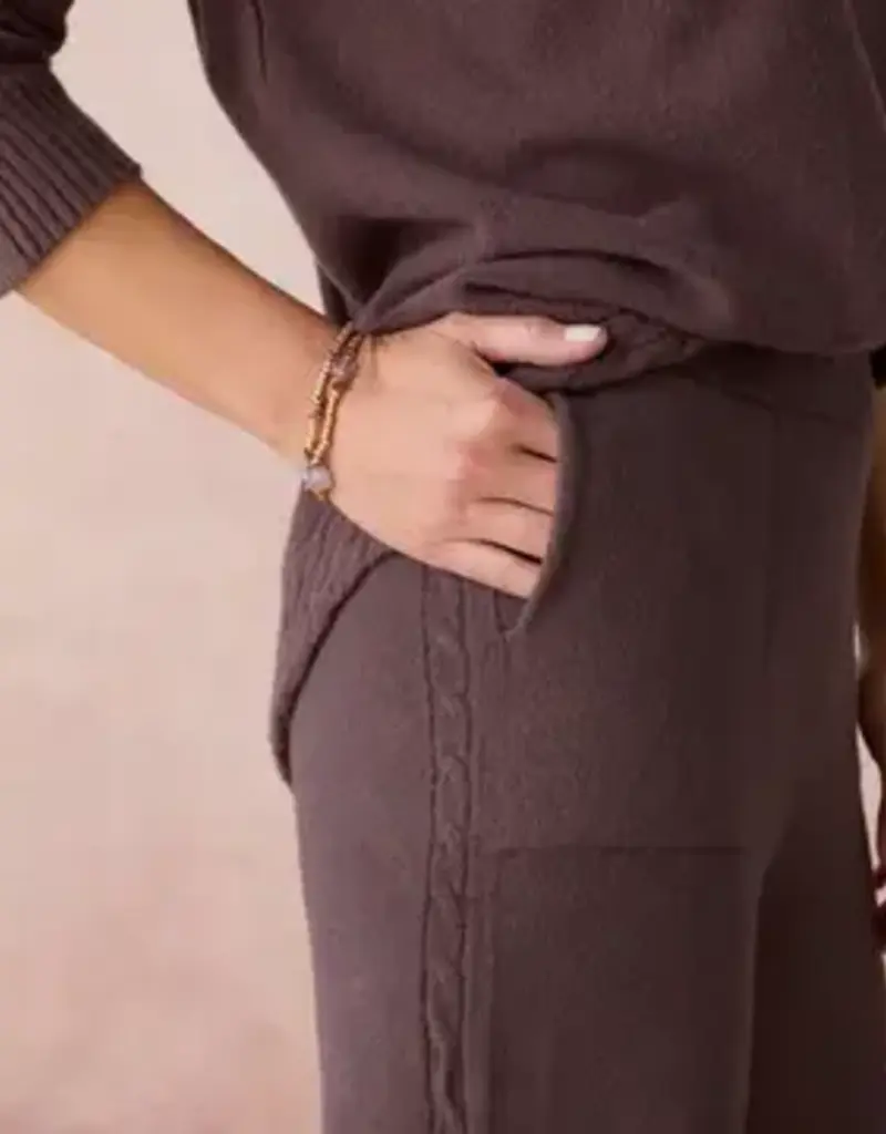 Heavenly-Luxe Cable Knit Detail Pant