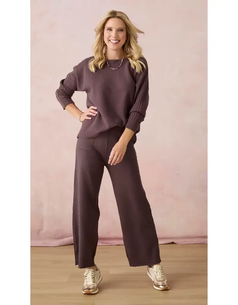 Heavenly-Luxe Cable Knit Detail Pant