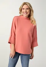Heavenly-Luxe Stitch Detail Funnel Neck Sweater
