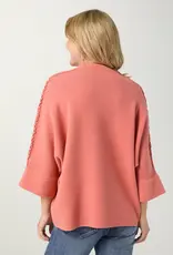 Heavenly-Luxe Stitch Detail Funnel Neck Sweater