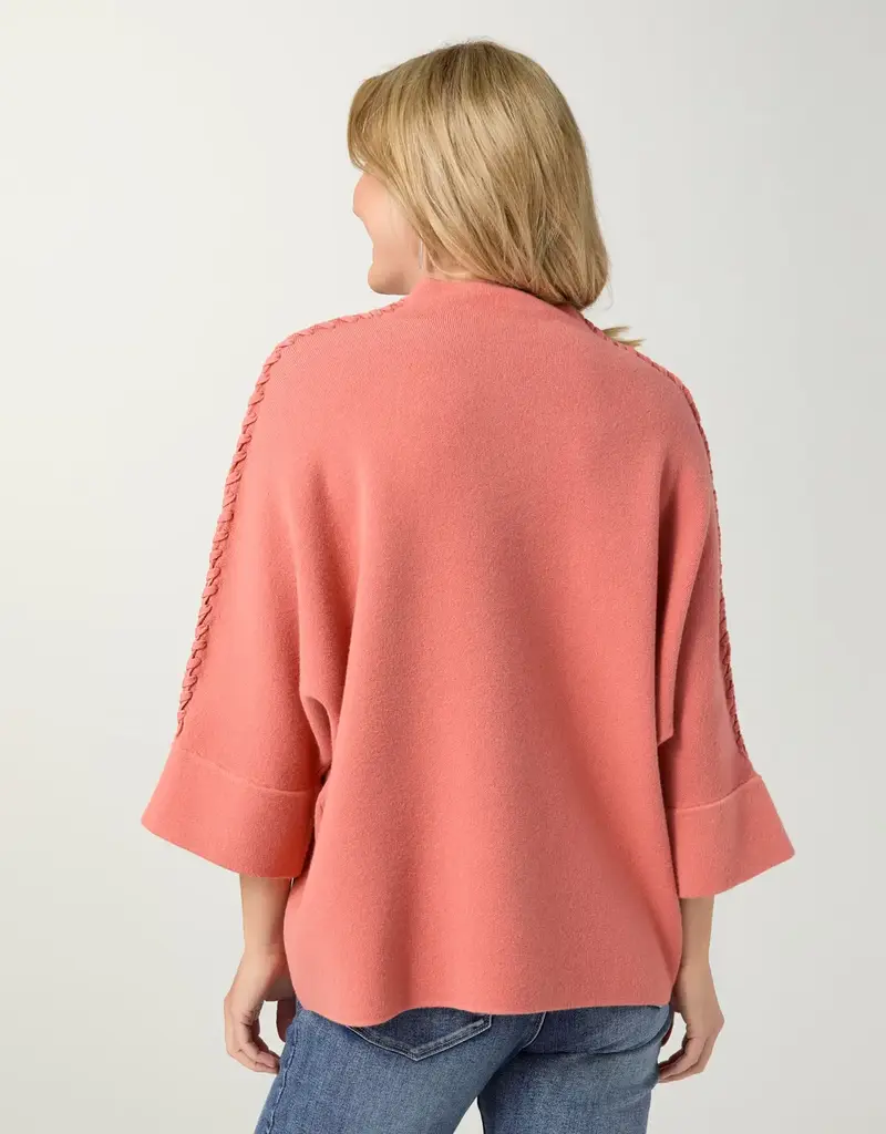 Heavenly-Luxe Stitch Detail Funnel Neck Sweater
