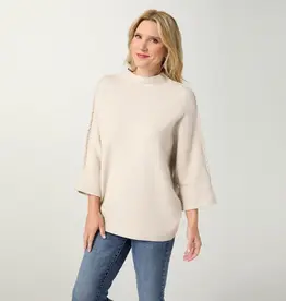 Heavenly-Luxe Stitch Detail Funnel Neck Sweater