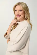 Heavenly-Luxe Stitch Detail Funnel Neck Sweater