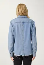 Shawna Denim Top/Jacket with Back Button Detail