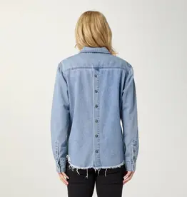 Shawna Denim Top/Jacket with Back Button Detail