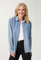 Shawna Denim Top/Jacket with Back Button Detail