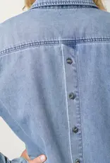Shawna Denim Top/Jacket with Back Button Detail