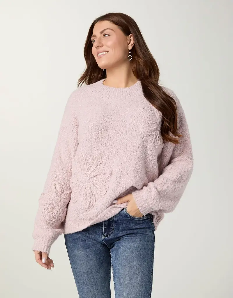 Liesel Sweater with Floral Applique