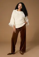 Roslyn Wide Leg Velour Pant