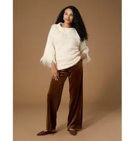 Roslyn Wide Leg Velour Pant