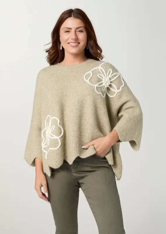 Taline Relaxed Fit Sweater with Flower