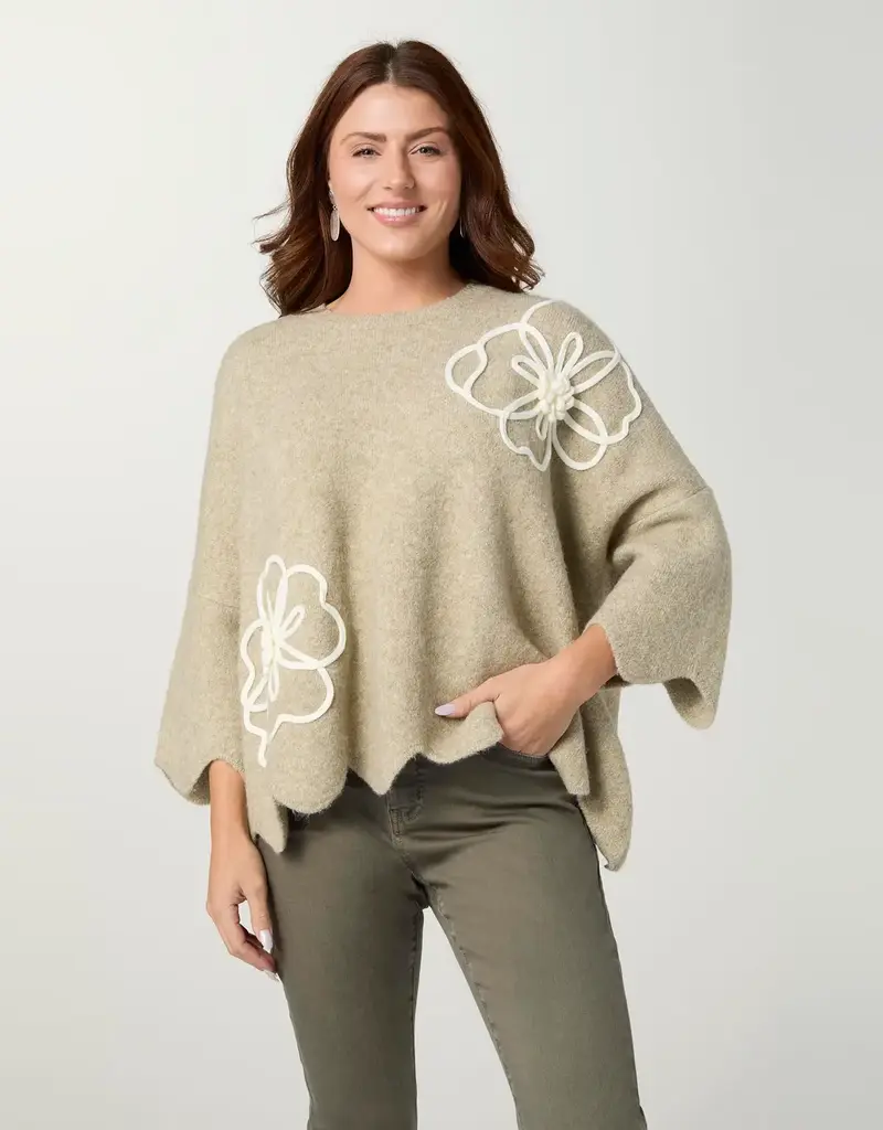 Taline Relaxed Fit Sweater with Flower