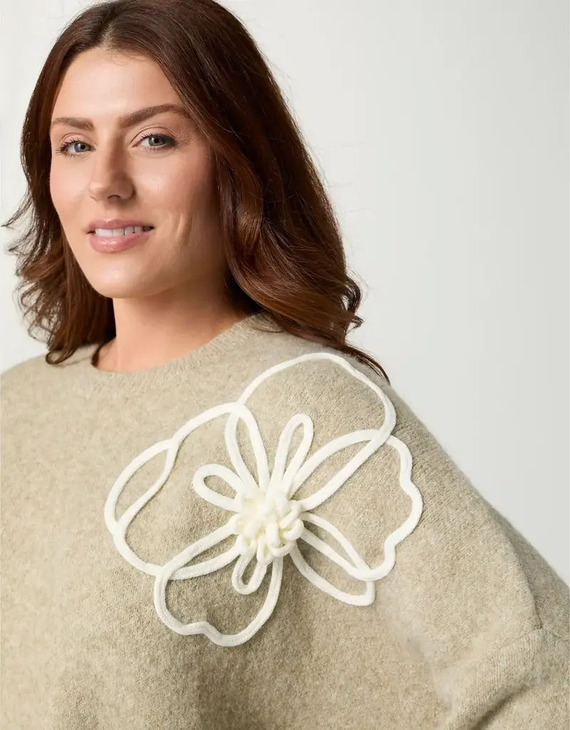 Taline Relaxed Fit Sweater with Flower