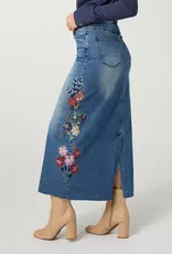 EverStretch Embroidered Maxi Skirt