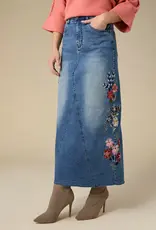 EverStretch Embroidered Maxi Skirt