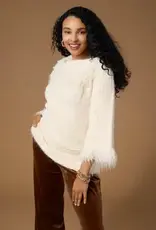 Laverne 3/4 Sleeve Envelope Neck Sweater