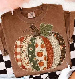 Comfort Colors Faux Patchwork Pumpkin T-Shirt