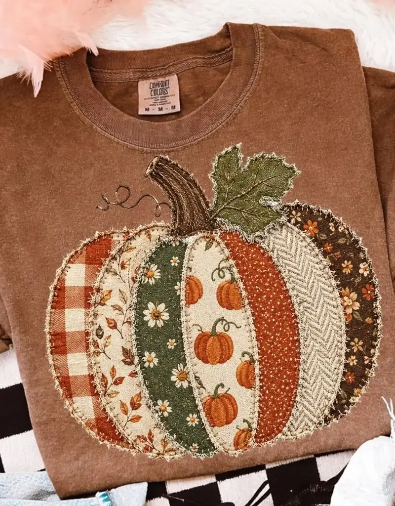 Comfort Colors Faux Patchwork Pumpkin T-Shirt