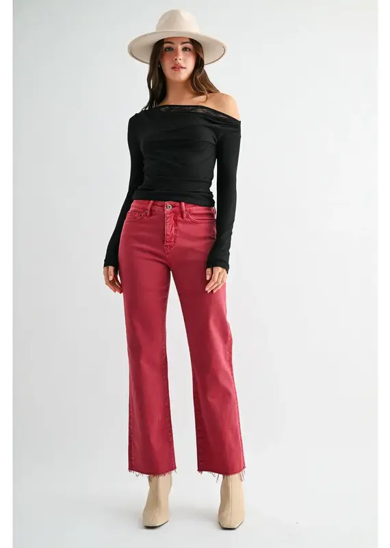 Hailey High Rise Straight Ankle - Tummy Tuck