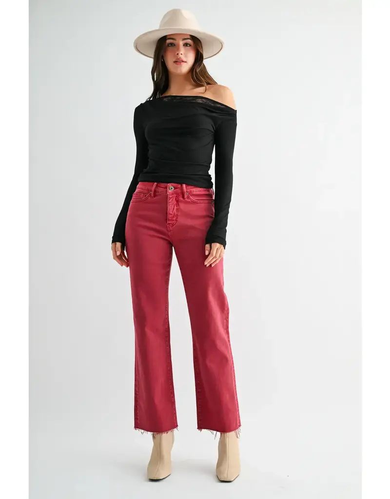 Hailey High Rise Straight Ankle - Tummy Tuck